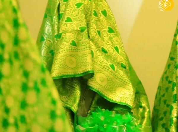 عکس شال سبز عروس