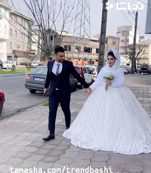 عکس عروس خوشگل با داماد
