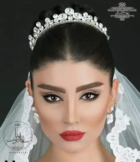 عکس عروس چشم و ابرو مشکی