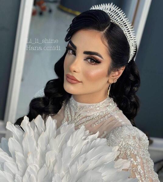 عکس عروس چشم و ابرو مشکی