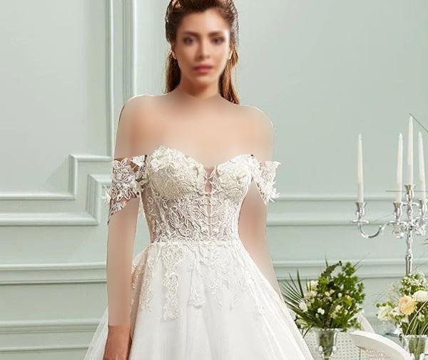 عکس لباس عروس شیک بدون پف