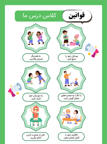 عکس طرح قوانین کلاس