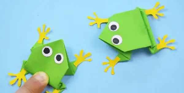 عکس مراحل ساخت قورباغه کاغذی