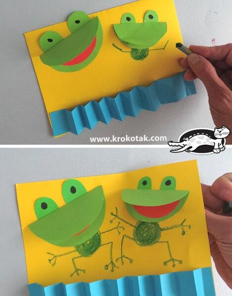 عکس مراحل ساخت قورباغه کاغذی