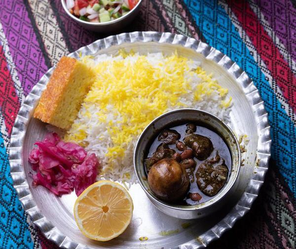 عکس قورمه سبزی با لوبیا قرمز