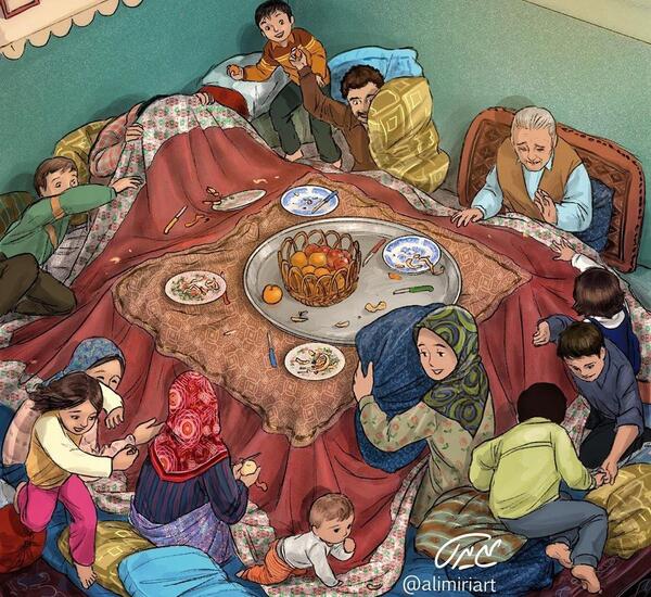 عکس قدیمی شب یلدا