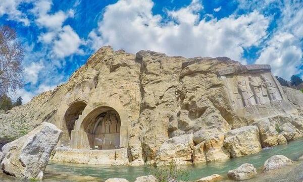 عکس قدیمی از طاق بستان