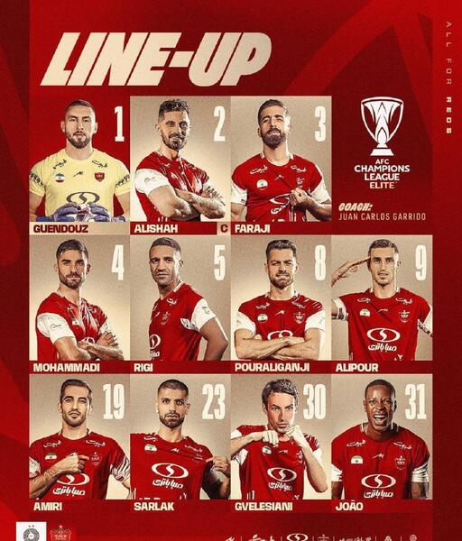 عکس تیم فوتبال پرسپولیس امروز