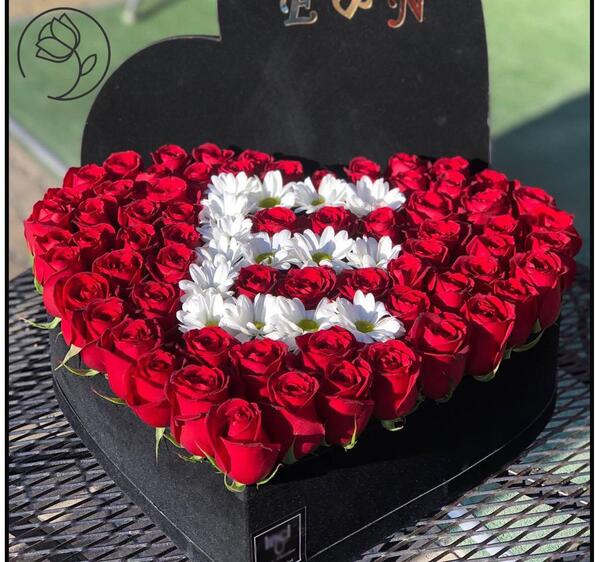 عکس گل با قلب عاشقانه