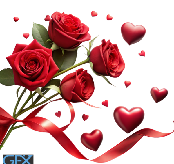 عکس گل با قلب عاشقانه