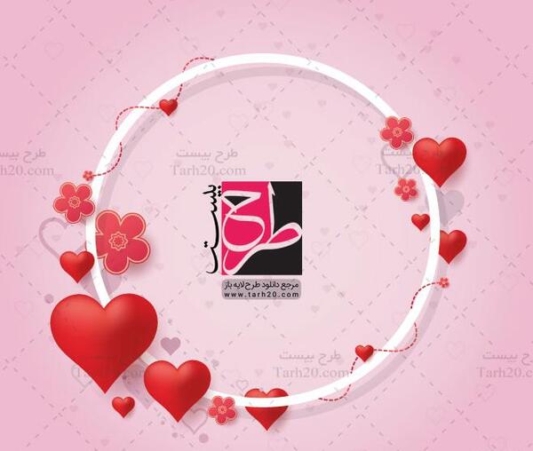 دانلود عکس گل و قلب عاشقانه