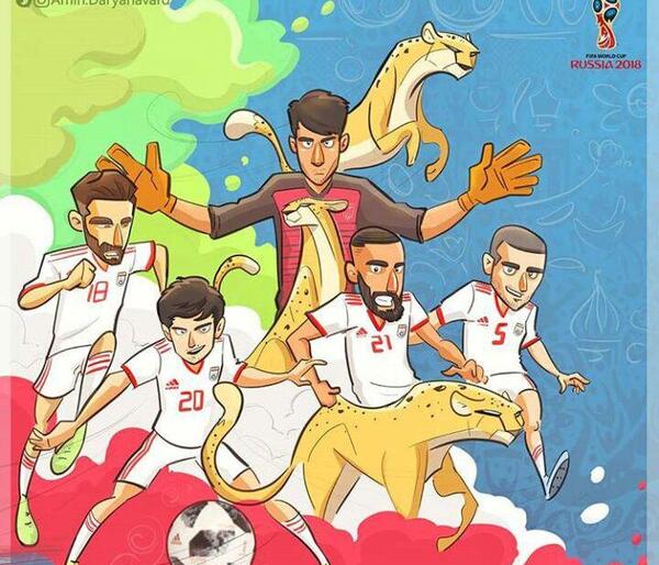 عکس نقاشی فوتبال ایران