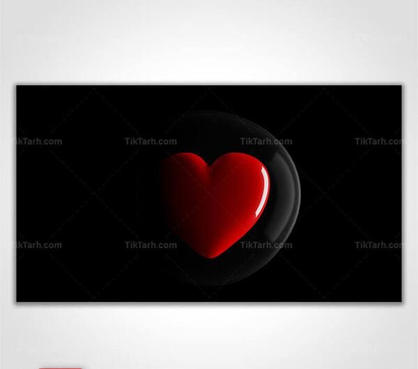 عکس قلب زمینه مشکی