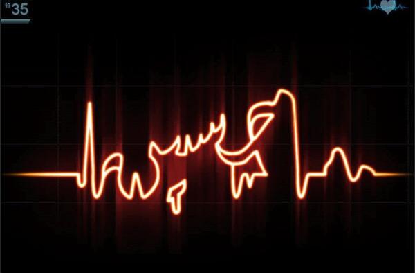 عکس قلب در صفحه مشکی