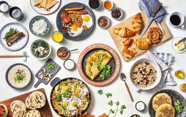 عکس بشقاب صبحانه فرانسوی