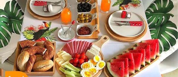 عکس بشقاب صبحانه فرانسوی