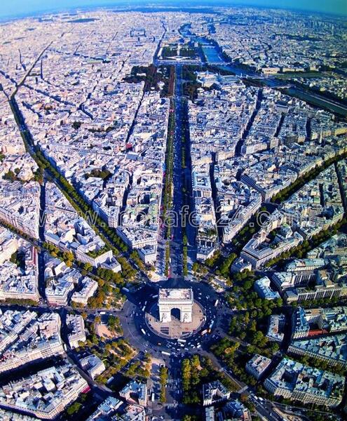 عکس خیابان شانزه لیزه در فرانسه