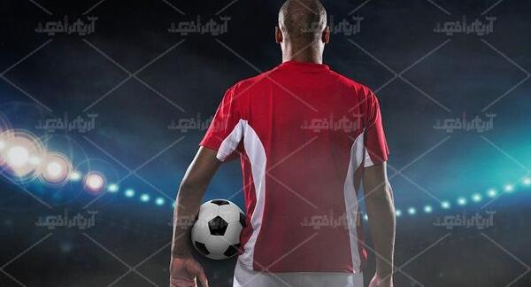 عکس توپ فوتبال قرمز