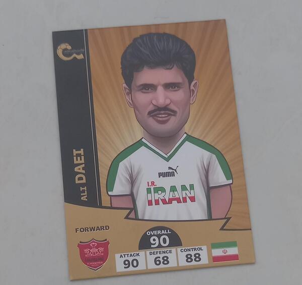 عکس کارت فوتبال علی دایی