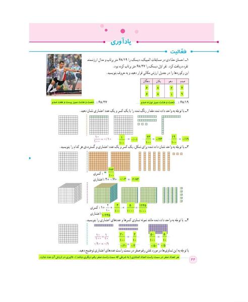 عکس کتاب کلاس ششم ریاضی