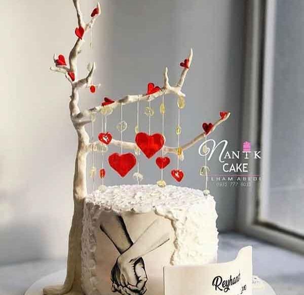 عکس کیک ساده برای سالگرد ازدواج