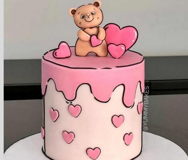 عکس کیک برای روز دختر ساده