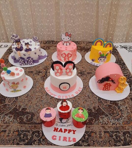عکس کیک دخترانه برای روز دختر