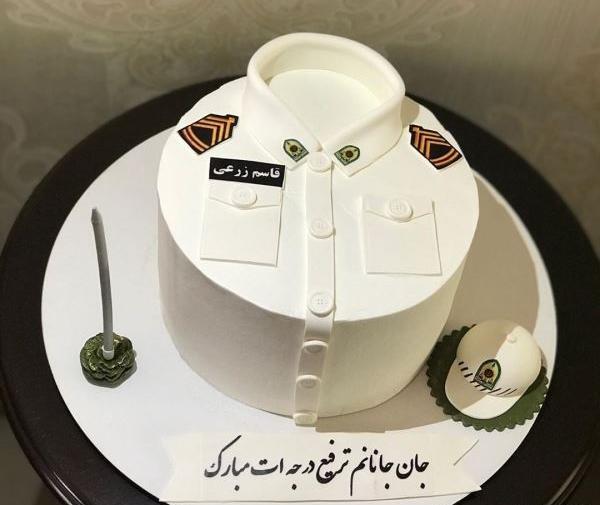 عکس کیک پایان خدمت سربازی نیروی انتظامی