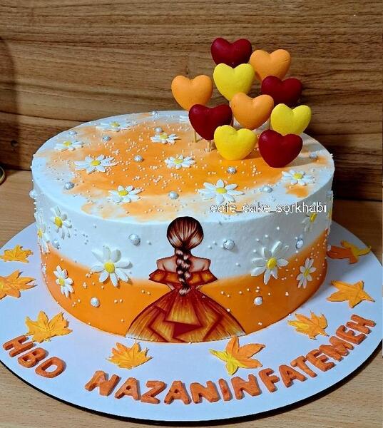 عکس کیک دخترانه پاییزی
