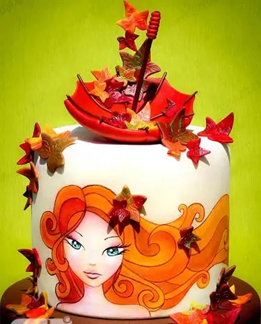 عکس کیک دخترانه پاییزی