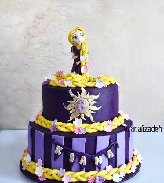 عکس کیک دخترانه راپونزل