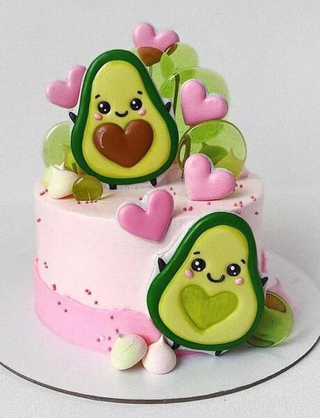 عکس کیک کیوت صورتی