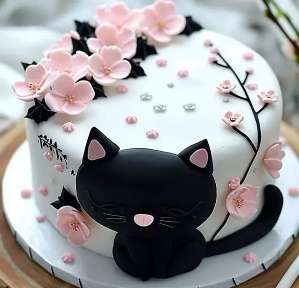 عکس کیک گربه ای دخترانه