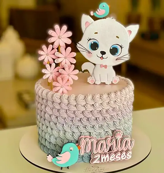 عکس کیک گربه ای دخترانه