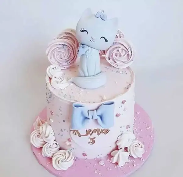 عکس کیک گربه ای دخترانه