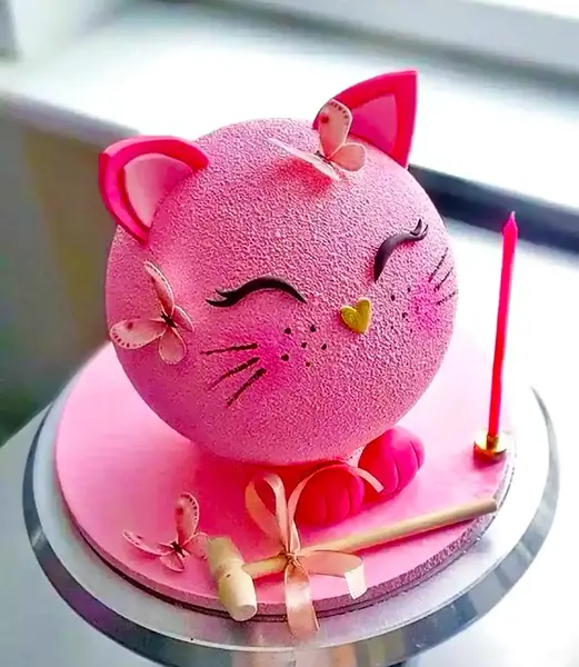 عکس کیک گربه ای دخترانه