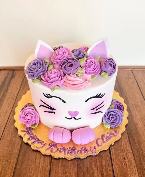 عکس کیک گربه ای دخترانه