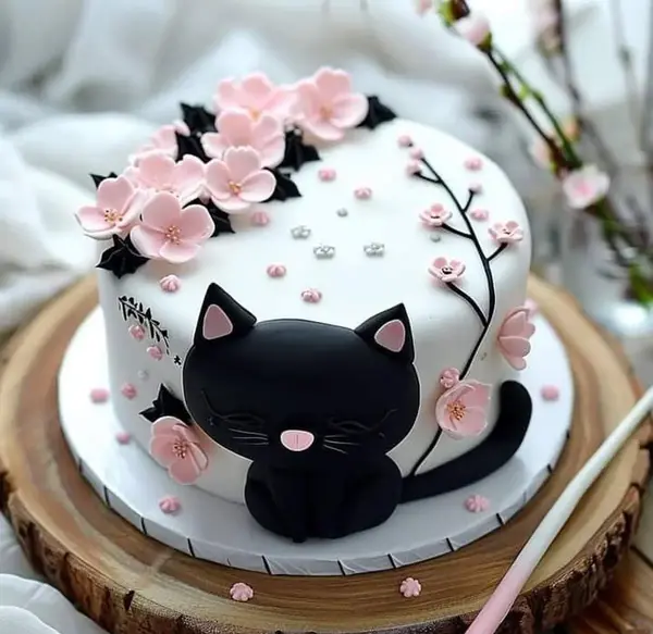 عکس کیک پسر گربه ای