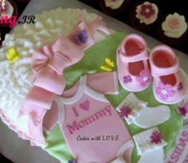 عکس کیک نی نی دختر