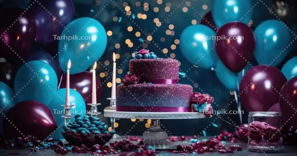 عکس کیک بادکنک