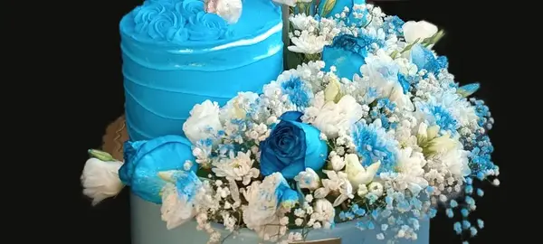 عکس کیک و گل ست