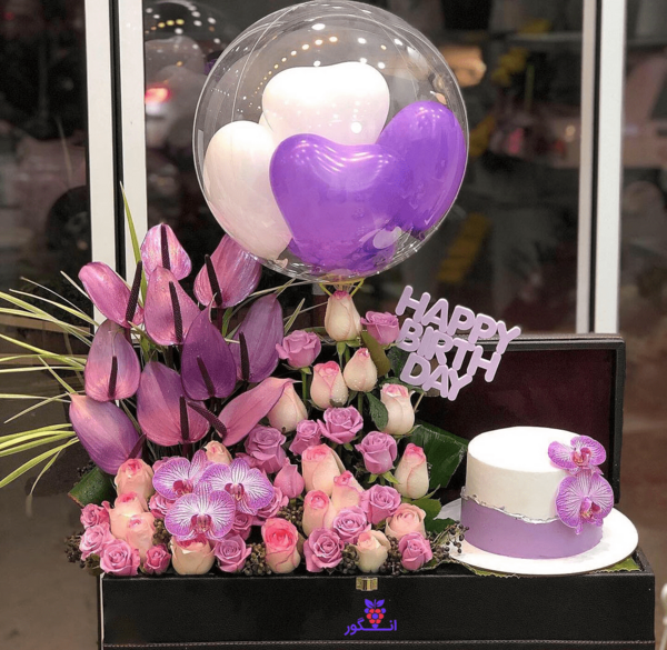 عکس کیک و گل برای تبریک تولد