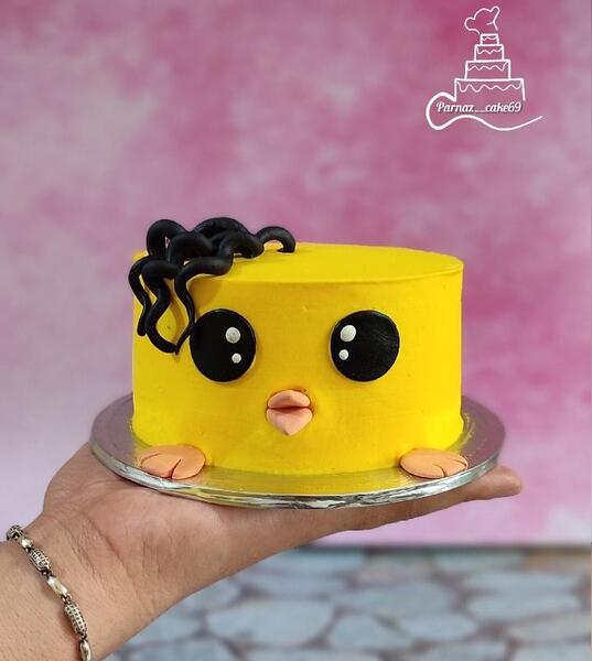 عکس کیک جوجه زرد