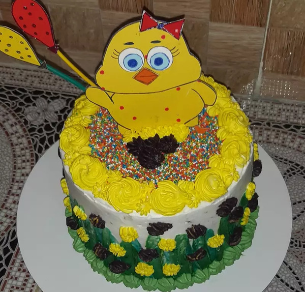 عکس کیک جوجه زرد