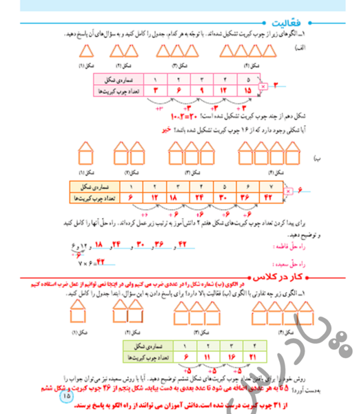 عکس صفحه کتاب ریاضی پنجم