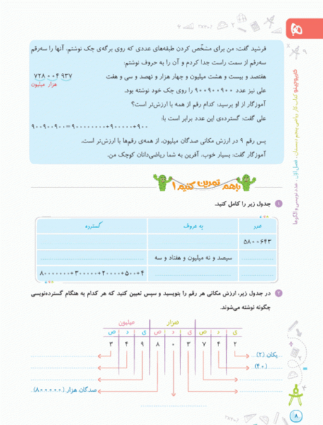 عکس صفحه کتاب ریاضی پنجم