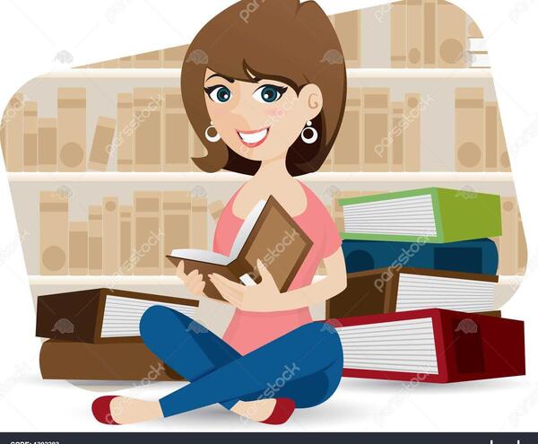 عکس دخترانه در حال کتاب خواندن