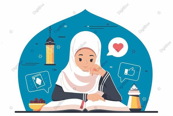 عکس دخترانه در حال کتاب خواندن