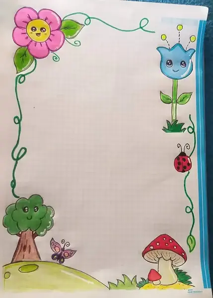 عکس نقاشی کنار دفتر املا