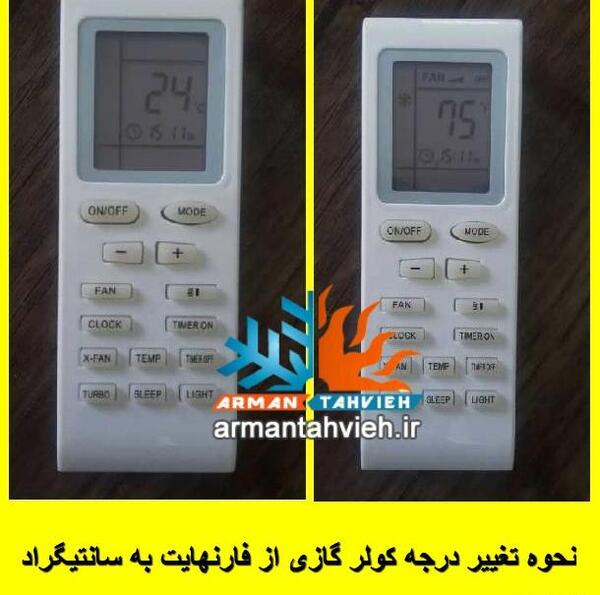 عکس قفل روی کنترل کولر گری